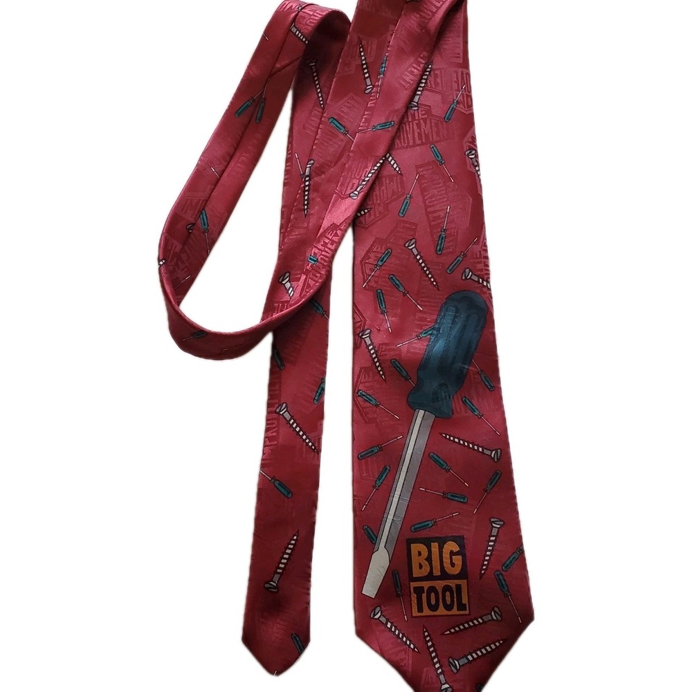 Vintage‎ Home Improvement Tool Time Necktie 90s Y2K TV Show USA Big Tool